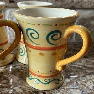 NWOT…. set of four Villa Della luna … Pfaltzgraff  coffee/team mugs.